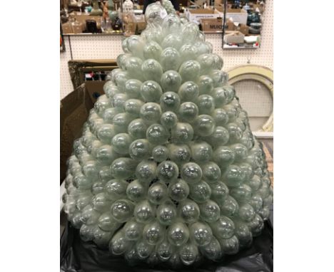 A 20th Century Grappe de verre (grape cluster) ceiling light in the Murano manner approx. 47 cm drop x 50 cm diameter CONDITI