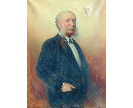 E. EYRES (BRITISH, LATE 19TH / EARLY 20TH CENTURY) Portrait of a Bewhiskered Gentleman, half-length, oil on canvas, signed an