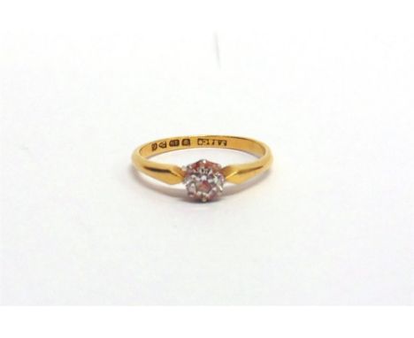 A DIAMOND SINGLE STONE 18 CARAT GOLD RING Chester 1915, the old brilliant cut stone of approximately 0.5 carats, finger size 