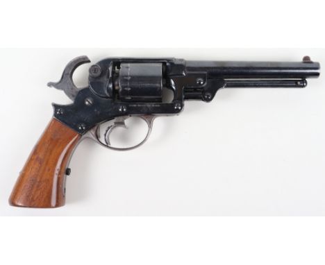 6 Shot Starr Arms Co. Single Action Army Percussion Revolver No. 3546, round barrel with underlever rammer, frame stamped STA