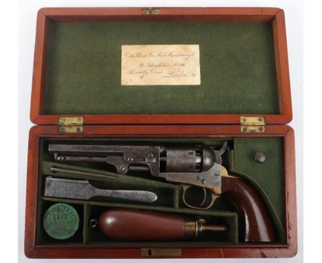 6 Shot .31 Colt Percussion Pocket Revolver No. 266442 (matching) octagonal barrel with traces of finish stamped ADDRESS COL. 