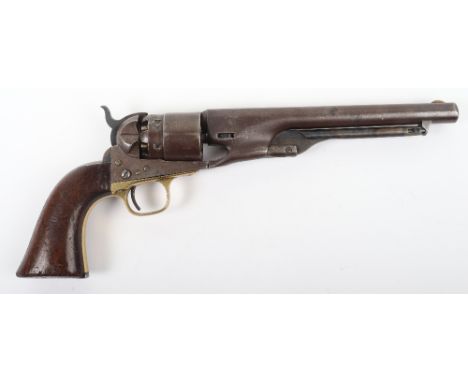 6 Shot .44 Colt Army Percussion Revolver No. 19383 (matching), round barrel stamped -ADDRESS COL. SAMl COLT NEW-YORK U.S. AME