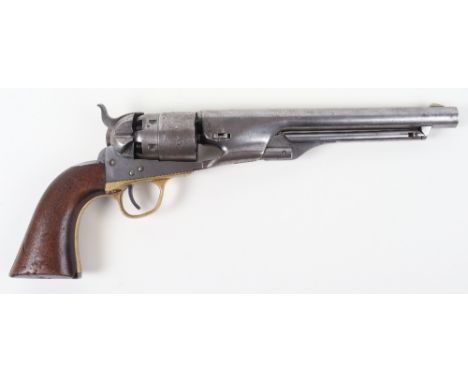 6 Shot .44” Colt Army Single Action Percussion Revolver No. 94673 (matching), round barrel stamped ADDRESS COL. SAMl COLT NEW