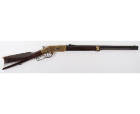 53-Bore Rim Fire Winchester Lever Action Brass Framed Repeating Rifle No. 118352, octagonal barrel stamped WINCHESTER’S-REPEA