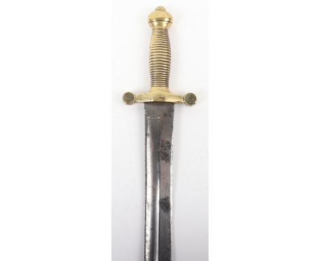 Continental / Imperial Russian Pioneers Sidearm, slightly curved broad single edge blade cut with a single fuller, saw back e
