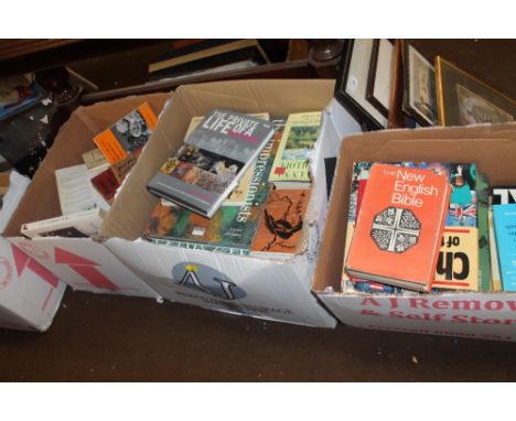 FOUR BOXES OF ASSORTED BOOKS TO INCLUDE ART INTEREST, ETC  