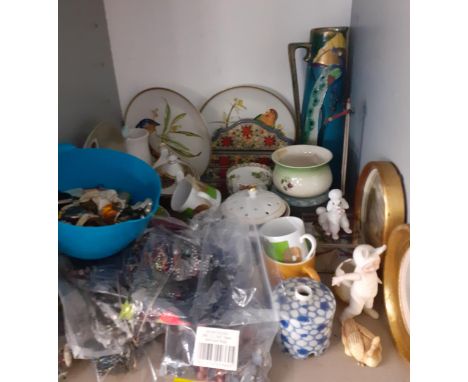 A miscellaneous lot to include vintage ceramics, costume jewellery and printsLocation: LWB 