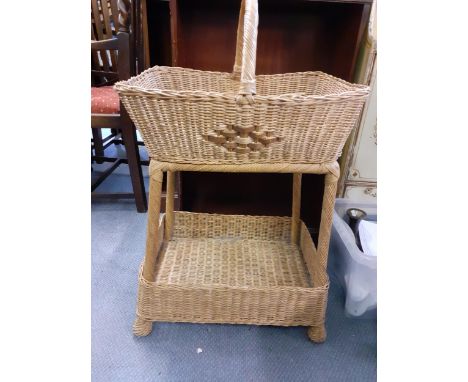 A vintage two basket storage unitLocation: RAB 