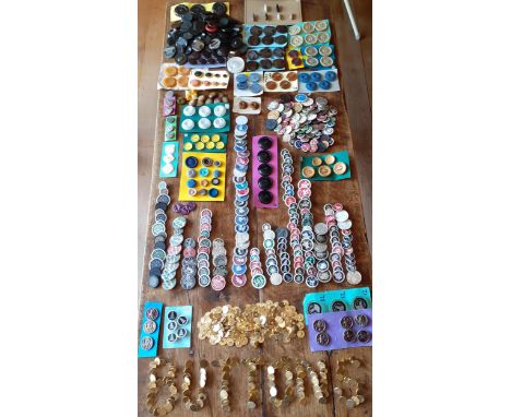A large quantity of vintage buttons to include Artid Summer Sun, C19th lady in a bonnet, Ethnic Head, Biblical Figures, Talis