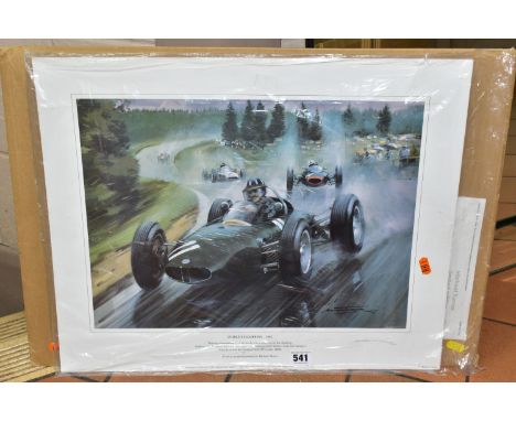 MICHAEL TURNER (BRITISH 1934) SEVEN SIGNED LIMITED EDITION MOTOR RACING PRINTS, produced to celebrate the 50th Anniversary of