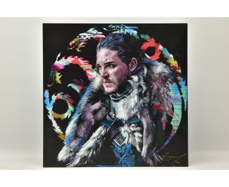 ZINSKY (BRITISH CONTEMPORARY) 'WINTER IS COMING', a signed limited edition print depicting a portrait of Kit Harington as Jon