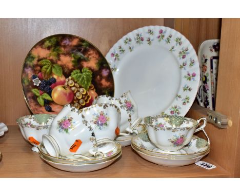 A GROUP OF ROYAL ALBERT CERAMICS, comprising a Royal Albert Empress Series 'Josephine' set of six teacups and saucers (marked