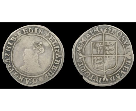 Elizabeth I (1558-1603), First issue, Shilling, mm. lis, bust 2B, beaded and wire-line inner circles, reads elizabeth d g ang