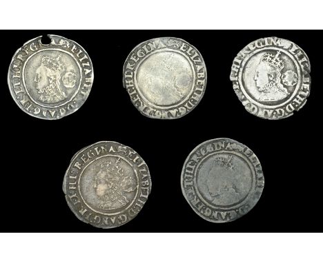 Elizabeth I (1558-1603), Third issue, Sixpences (5), 1566 (2), mm. lion, bust 4B, read elizabeth d g ang fr et hi regina, 2.6