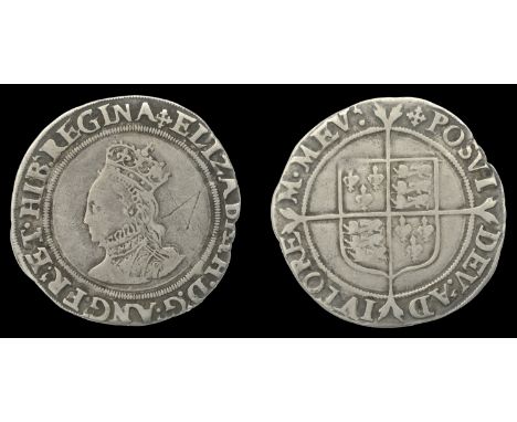 Elizabeth I (1558-1603), Second issue, Shilling, mm. small cross-crosslet, bust 3A, reads elizabeth d g ang fr et hib regina,