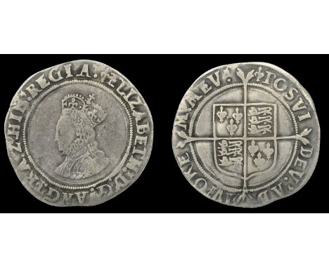 Elizabeth I (1558-1603), First issue, Shilling, mm. lis, bust 2B, beaded and wire-line inner circles, reads elizabeth d g ang