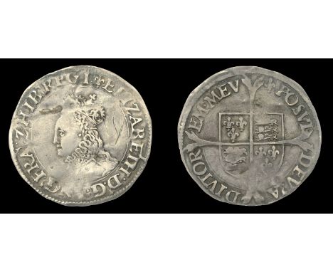 Elizabeth I (1558-1603), First issue, Groat, mm. lis, bust 1F, wire-line inner circles, reads elizabeth d g ang fra z hib reg