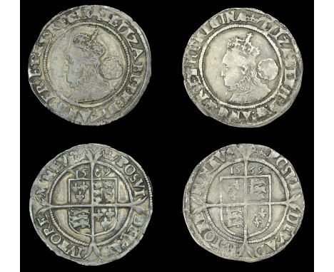 Elizabeth I (1558-1603), Third issue, Sixpences (2), both 1569, mm. coronet, bust 4B, read elizabeth d g ang fr et hi regina,