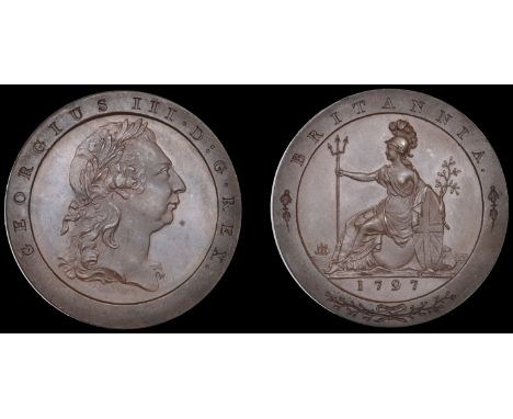 George III (1760-1820), Pre-1816 issues, Restrike Pattern Penny, 1797, by W.J. Taylor after C.H. Küchler, in bronzed-copper, 