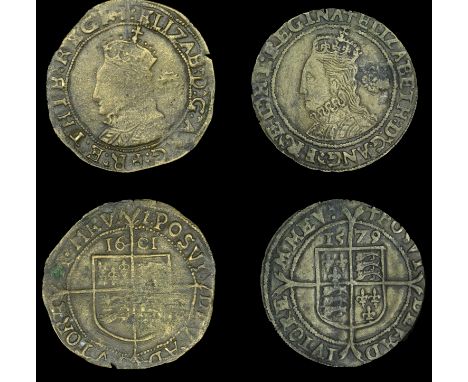 Elizabeth I (1558-1603), Miscellaneous, Contemporary imitations: Sixpences (2), both base, 1579, mm. Greek cross, reads eliza