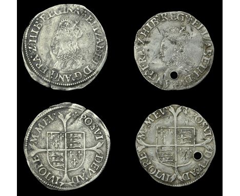 Elizabeth I (1558-1603), First issue, Groats (2), both mm. lis, bust 1F, wire-line inner circles, reads elizabet d g ang fra 