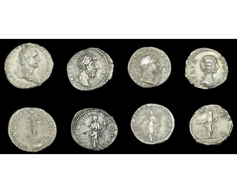 Roman Imperial Coinage, Trajan, Denarius, Rome, 103-11, rev. Fortuna standing left, holding rudder and cornucopia, 2.47g (RIC