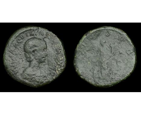 Roman Imperial Coinage, Aquilia Severa, Sestertius, Rome, 220-2, draped bust right, rev. Concordia standing left, holding pat