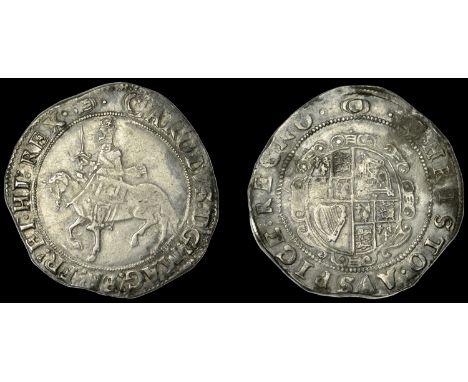 Charles I (1625-1649), Tower mint, Halfcrown, Gp III, type 3a1, mm. tun, sash flies from waist, 15.16g/11h (Bull 297; SCBI Br