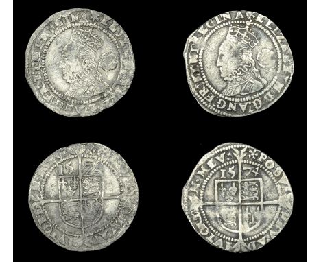 Elizabeth I (1558-1603), Fourth issue, Threepences (2), 1574/3, mm. eglantine, bust 4D, reads elizabeth d g ang fr et hi regi