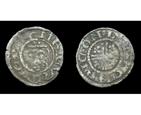 John (1199-1216), Penny, class IVc, London, Henri, henric on l, 1.27g/3h (SCBI Mass 1163, same obv. die; N 968/3; S 1349). Fi