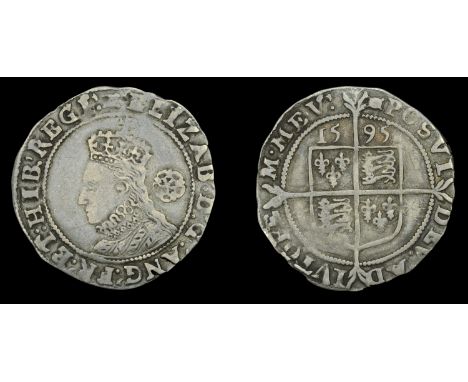 Elizabeth I (1558-1603), Sixth issue, Sixpence, 1595, mm. woolpack, bust 6C, reads elizab d g ang fr et hib regi, 2.75g/4h (B