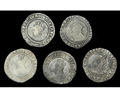 Elizabeth I (1558-1603), Fourth issue, Sixpences (5), all 1572, mm. ermine, bust 4B, read elizabeth d g ang fr et hi regina, 