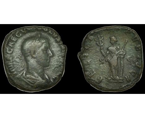 Roman Imperial Coinage, Volusian, Sestertius, Rome, 251-3, laureate, draped and cuirassed bust right, rev. Felicitas standing