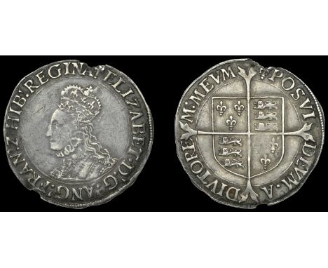 Elizabeth I (1558-1603), First issue, Shilling, mm. lis, bust 1B, wire-line inner circles, pearls on bodice, reads elizabet d