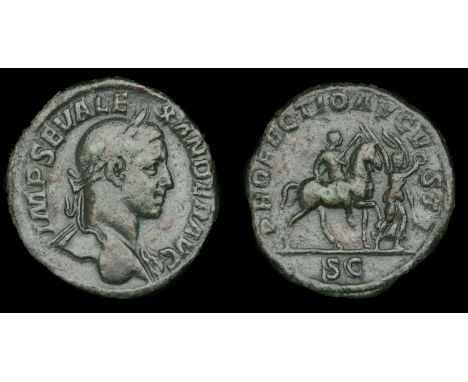 Roman Imperial Coinage, Severus Alexander, Sestertius, Rome, 222-31, laureate bust right, drapery over left shoulder, rev. Em