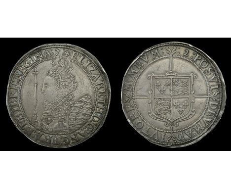 Elizabeth I (1558-1603), Seventh issue, Crown, mm. 2, bust 9A, sceptre to i of regina, 29.99g/8h (BCW 2-1:2-a; ‘dies G-8’ [FR