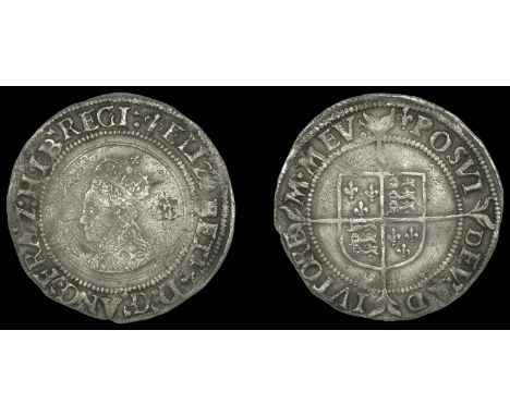 Elizabeth I (1558-1603), First issue, Groat, mm. lis, bust 1G, beaded and wire-line inner circles, small bust and shield, rea