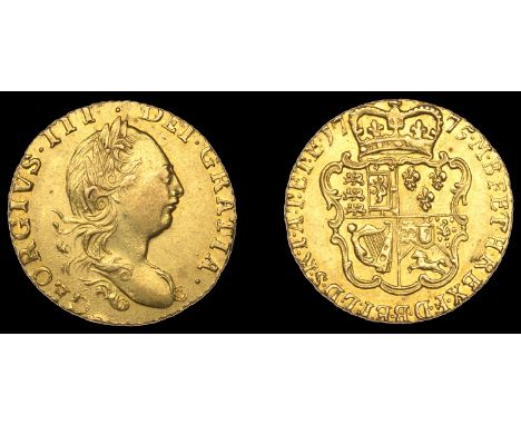 George III (1760-1820), Pre-1816 issues, Half-Guinea, 1775, third bust (EGC 814; S 3733). Good very fine, rare £2,000-£2,600 