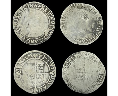 Elizabeth I (1558-1603), Second issue, Shillings (2), both mm. cross-crosslet, bust 3A, reads elizabeth d g ang fra et hi reg