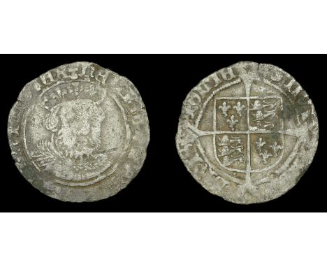 Henry VIII (1509-1547), Third coinage, Groat, Bristol, mm. WS monogram on rev. only, annulets in fork ends, 1.67g/2h (N 1846;