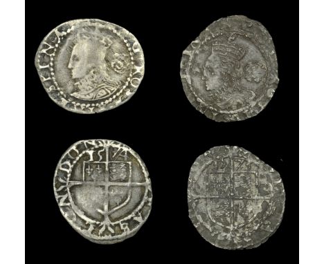 Elizabeth I (1558-1603), Fourth issue, Threefarthings (2), 1573, mm. eglantine, bust 5B, reads e d g rosa sine spina, 0.38g/1