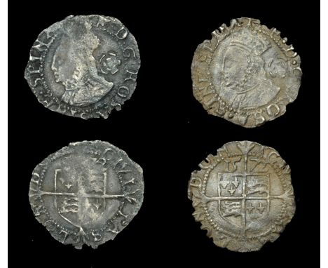 Elizabeth I (1558-1603), Fourth issue, Threefarthings (2), 1572/2 inverted, mm. ermine, bust 3I, reads e d g rosa sine spina,