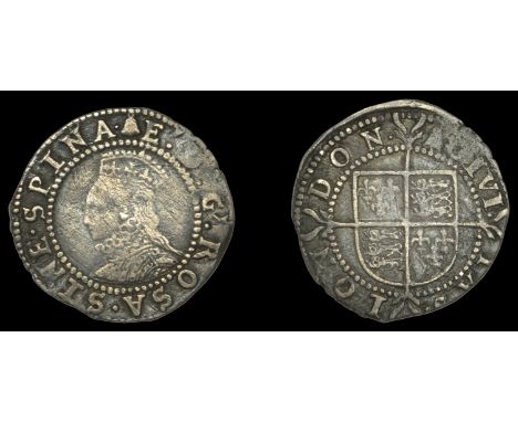 Elizabeth I (1558-1603), Sixth issue, Halfgroat, mm. bell, bust 6D, reads e d g rosa sine spina, no mark of value, pellet aft