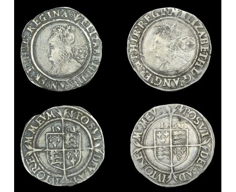 Elizabeth I (1558-1603), Third issue, Sixpences (2), both 1563/2, mm. pheon, bust 1F, normal flan, Tudor rose, reads elizabet