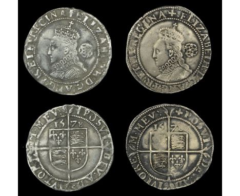 Elizabeth I (1558-1603), Fifth issue, Sixpences (2), both 1578, mm. Greek cross, bust 5A, reads elizabeth d g ang fr et hi re