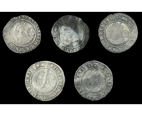 Elizabeth I (1558-1603), Third issue, Sixpences (5), all 1566, mm. portcullis, bust 1F, read elizabeth d g ang fr et hi regin