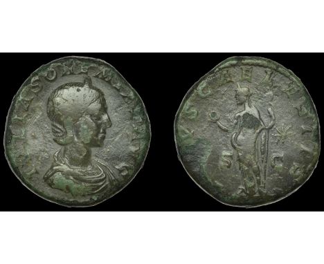 Roman Imperial Coinage, Julia Soæmias, Sestertius, Rome, 218-22, diademed and draped bust right, rev. Venus standing left, ho