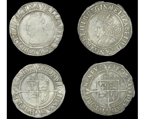 Elizabeth I (1558-1603), Third issue, Sixpences (2), both 1563/2, mm. pheon, bust 1F, normal flan, plain rose, reads elizabet