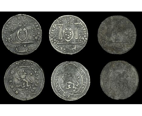 Elizabeth I (1558-1603), Miscellaneous, Jetons and counters: Lyon issues, large size (3), all 1574, crowned lion in Garter, r