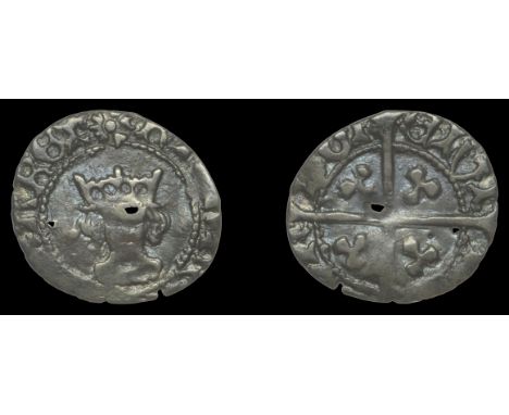 Richard III (1483-1485), Halfpenny, London, type 3, mm. sun and rose (no.2) on obv. only, small round face, 0.32g/12h (Stewar